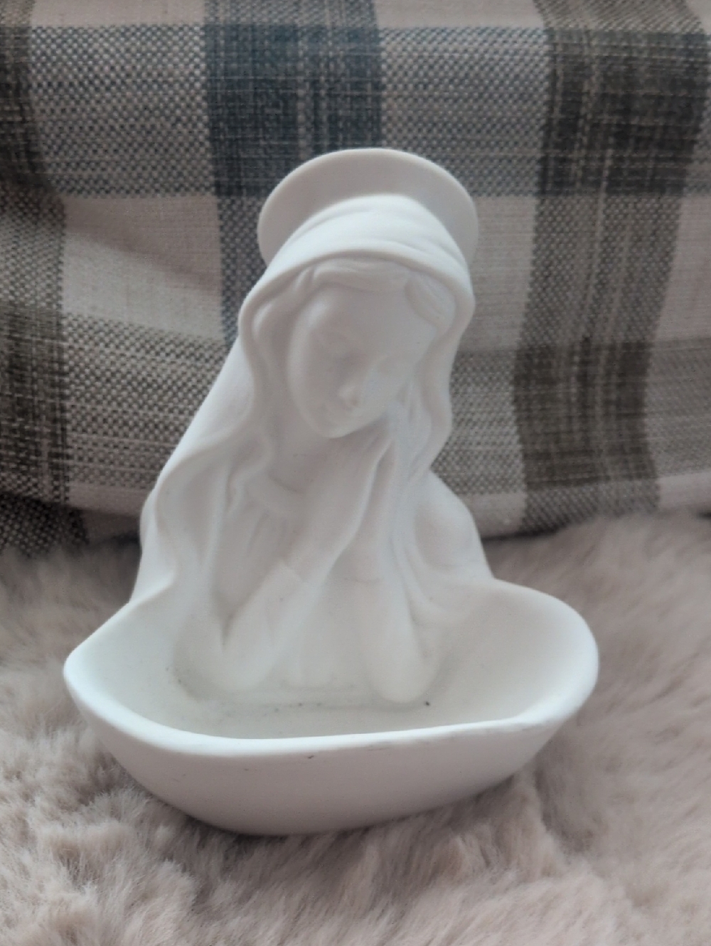 Porcelain Matte Ceramic  Madonna Rosary Dish